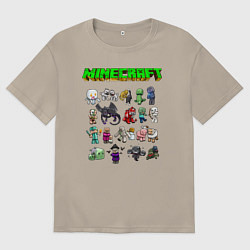 Футболка оверсайз мужская Minecraft, цвет: миндальный