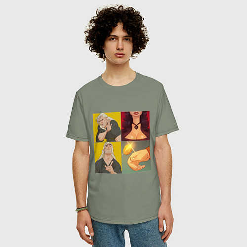 Мужская футболка оверсайз Выбор Ведьмака / Авокадо – фото 3