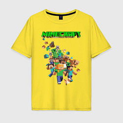 Футболка оверсайз мужская Minecraft, цвет: желтый