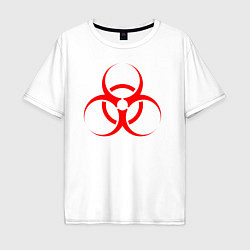 Футболка оверсайз мужская BIOHAZARD, цвет: белый