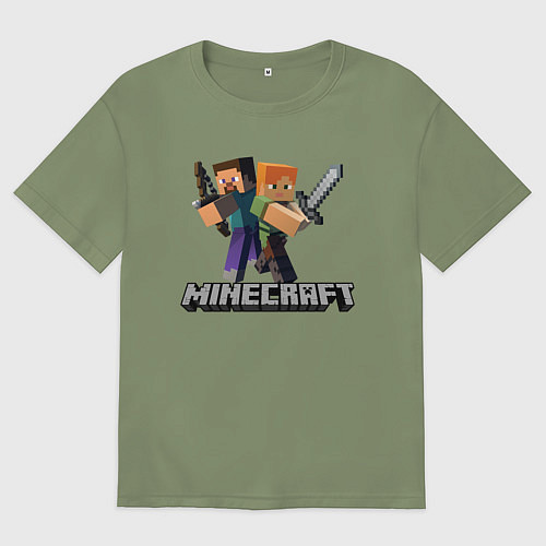Мужская футболка оверсайз MINECRAFT / Авокадо – фото 1