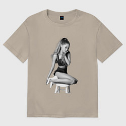 Футболка оверсайз мужская ARIANA GRANDE, цвет: миндальный
