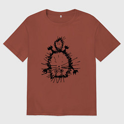 Мужская футболка оверсайз Котик