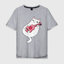 Мужская футболка оверсайз Music Cat