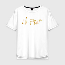 Мужская футболка оверсайз LIL PEEP GOLDEN LOGO