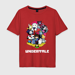 Футболка оверсайз мужская UNDERTALE, цвет: красный