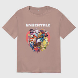 Футболка оверсайз мужская UNDERTALE, цвет: пыльно-розовый