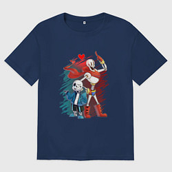 Футболка оверсайз мужская UNDERTALE, цвет: тёмно-синий