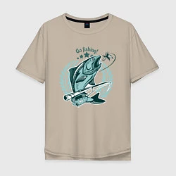 Мужская футболка оверсайз Go Fishing!