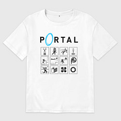 Футболка оверсайз мужская PORTAL, цвет: белый