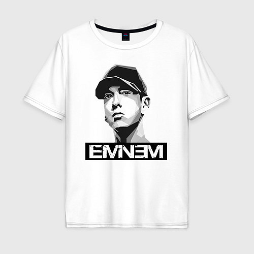 Мужская футболка оверсайз Eminem / Белый – фото 1