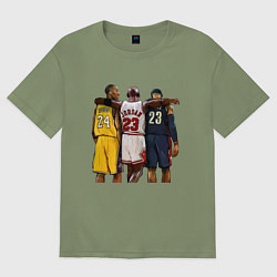 Мужская футболка оверсайз Bryant, Jordan, James