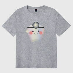 Футболка оверсайз мужская Подарок стоматологу, цвет: меланж