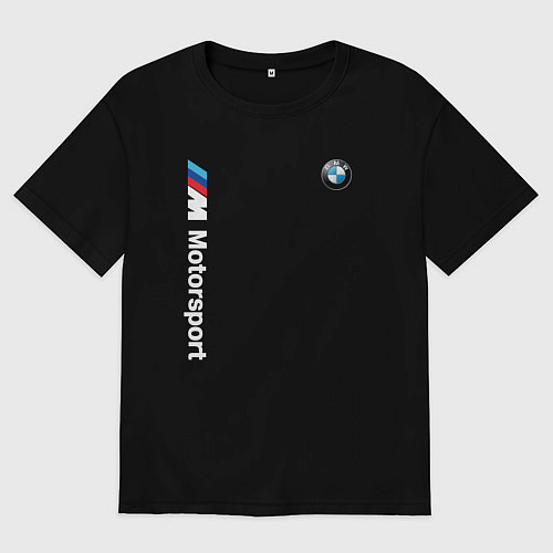 Мужская футболка оверсайз БМВ Мотоспорт / Черный – фото 1