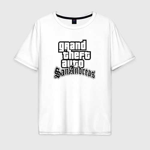 Мужская футболка оверсайз GTA SanAndreas / Белый – фото 1