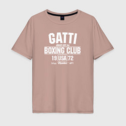 Футболка оверсайз мужская Gatti Boxing Club, цвет: пыльно-розовый