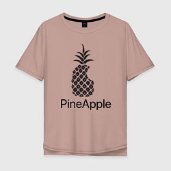 Футболка оверсайз мужская PineApple, цвет: пыльно-розовый