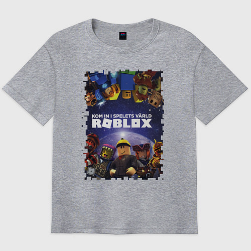 Мужская футболка оверсайз ROBLOX / Меланж – фото 1