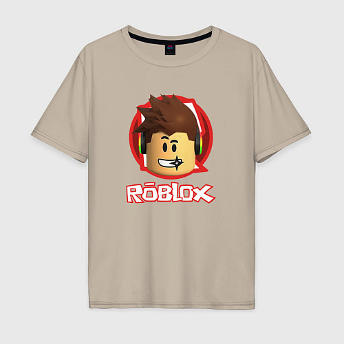 Мужская футболка оверсайз ROBLOX / Миндальный – фото 1