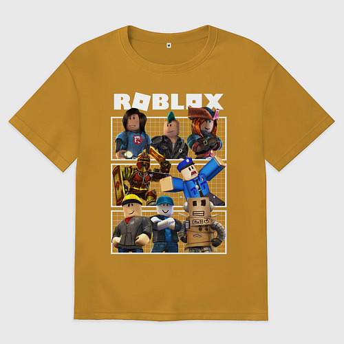 Мужская футболка оверсайз ROBLOX / Горчичный – фото 1