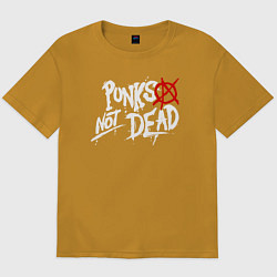 Мужская футболка оверсайз Punks not dead
