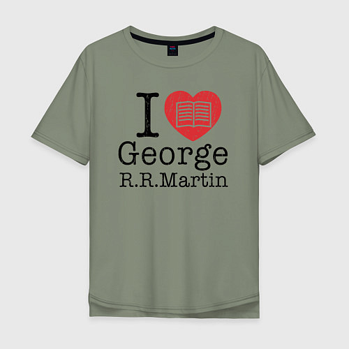 Мужская футболка оверсайз I Love George Martin / Авокадо – фото 1