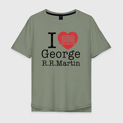 Футболка оверсайз мужская I Love George Martin, цвет: авокадо