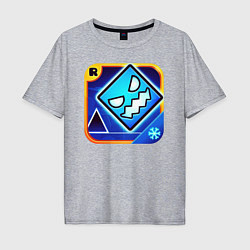 Футболка оверсайз мужская Geometry Dash, цвет: меланж