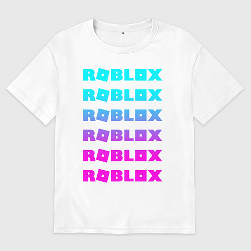 Мужская футболка оверсайз ROBLOX / Белый – фото 1