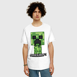 Футболка оверсайз мужская MINECRAFT, цвет: белый — фото 2