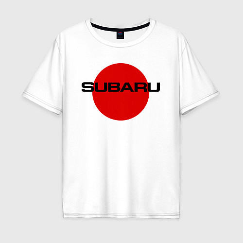 Мужская футболка оверсайз SUBARU / Белый – фото 1