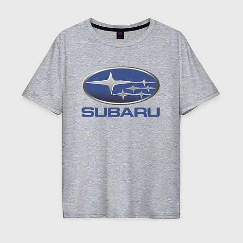 Мужская футболка оверсайз SUBARU / Меланж – фото 1