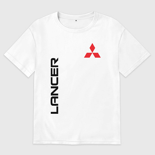 Мужская футболка оверсайз MITSUBISHI LANCER / Белый – фото 1