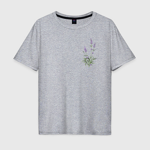 Мужская футболка оверсайз Lavanda / Меланж – фото 1