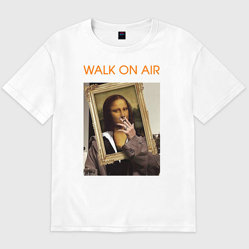 Мужская футболка оверсайз Walk on Air / Белый – фото 1