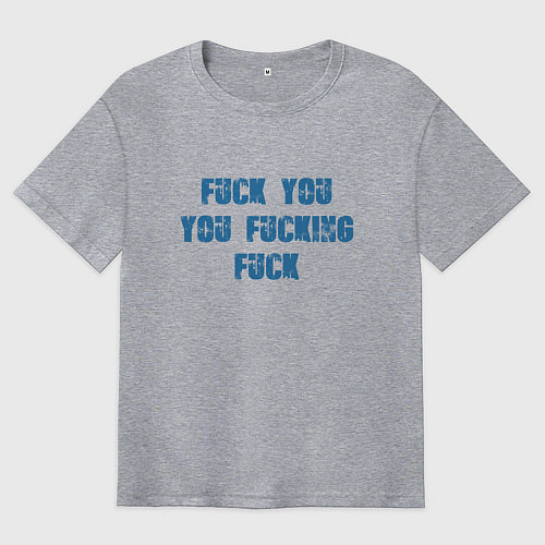 Мужская футболка оверсайз Shameless / Меланж – фото 1