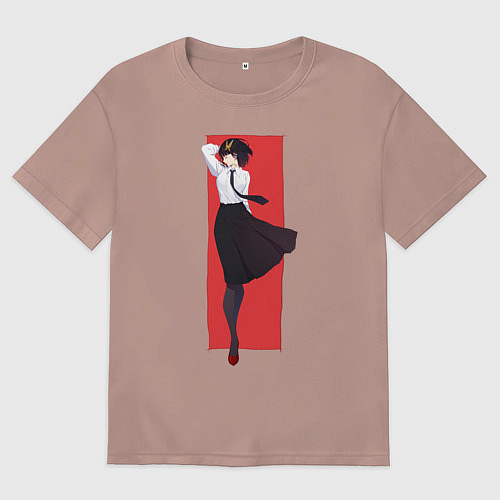 Мужская футболка оверсайз Bungou Stray Dogs / Пыльно-розовый – фото 1