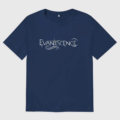 Мужская футболка оверсайз Evanescence / Тёмно-синий – фото 1