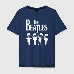 Футболка оверсайз мужская Beatles, цвет: тёмно-синий