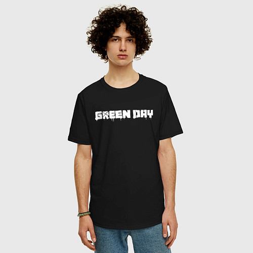 Мужская футболка оверсайз GreenDay / Черный – фото 3