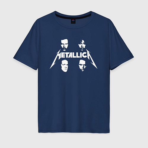 Мужская футболка оверсайз Metallica / Тёмно-синий – фото 1