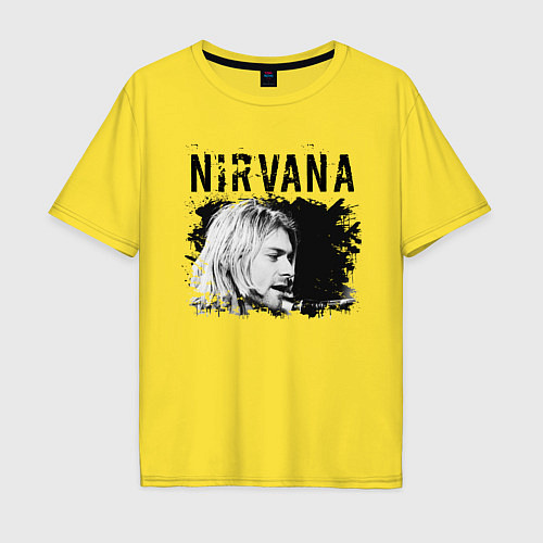 Мужская футболка оверсайз NIRVANA / Желтый – фото 1