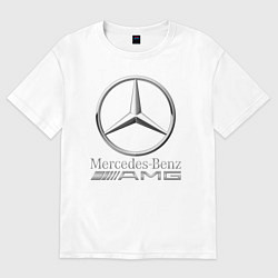 Футболка оверсайз мужская MERCEDES-BENZ AMG, цвет: белый
