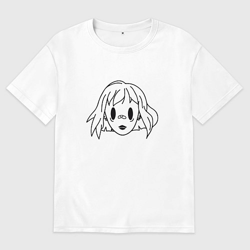 Мужская футболка оверсайз ПОШЛАЯ МОЛЛИ / Белый – фото 1