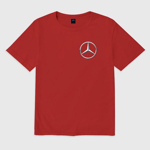 Мужская футболка оверсайз MERCEDES-BENZ / Красный – фото 1