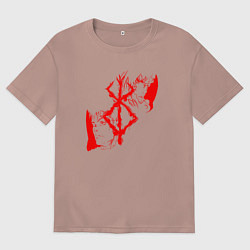 Футболка оверсайз мужская BERSERK, цвет: пыльно-розовый