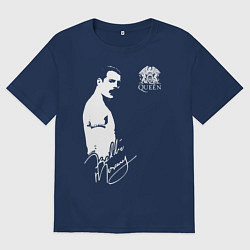 Футболка оверсайз мужская Queen, цвет: тёмно-синий