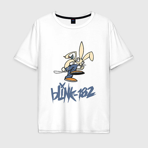 Мужская футболка оверсайз BLINK-182 / Белый – фото 1