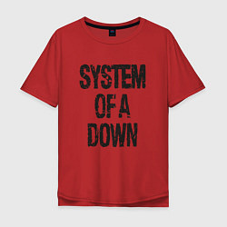 Футболка оверсайз мужская System of a down, цвет: красный