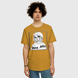 Футболка оверсайз мужская Пошлая Молли, цвет: горчичный — фото 2